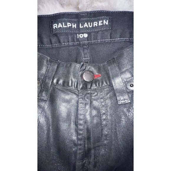 Ralph Lauren 109 Black Label Womens Sz 26 Black Coated Stretch Skinny Jeans - Picture 15 of 16